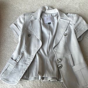 Bebe collection short sleeves lined jacket